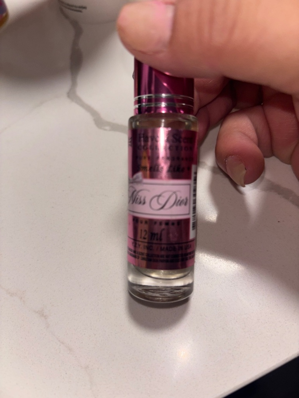 Miss Dior Roll-On Fragrance Oil — Pink Travel Size 12ml